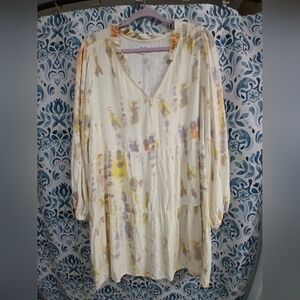 True Craft Cream and Purple Dress